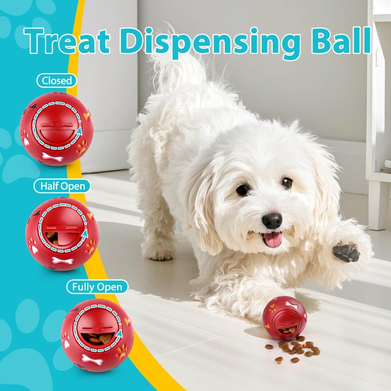Prime Pets PrimePets Dog Puzzle Toy 4 Pack, Interactive Treat Dispensing Dog Toys, Slow Feeder Ball for Small Dogs and Puppies, Enrichement Toy Balls for Teething, Fetching and Playing - Image 4